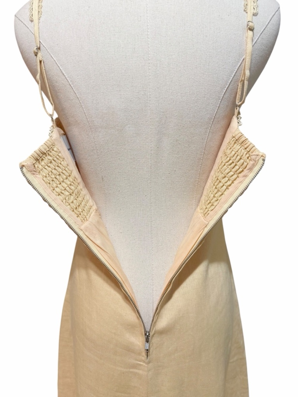 Reformation Colette Linen Dress Parmesan Yellow Size 0 - Picture 9 of 12